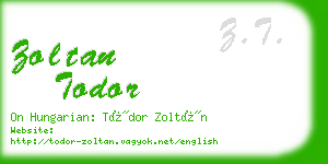 zoltan todor business card